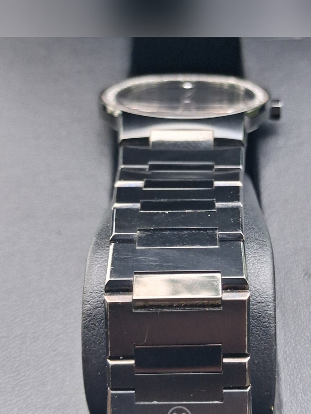 Movado Black and Silver Museum Dial Watch with DIAMOND Bezel - Picture 6 of 16